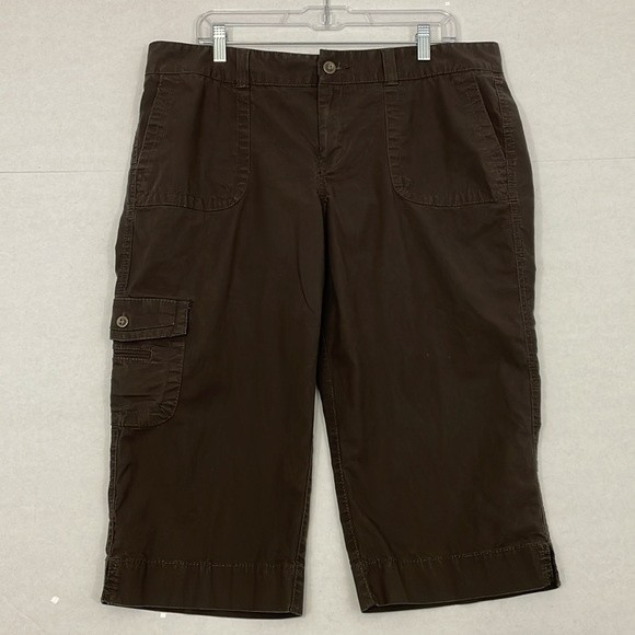 Dockers Capri Pants with Pockets, Mid Rise Curvy, Brown, 16 - Picture 1 of 10